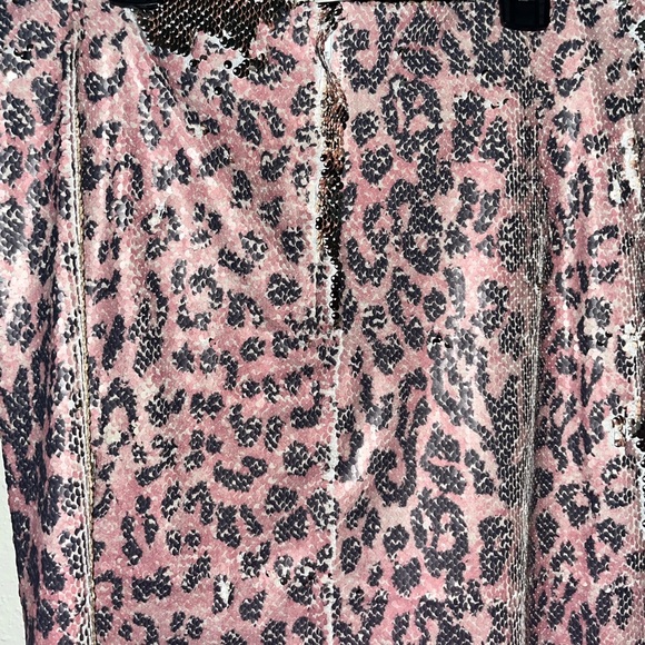 FREE PEOPEL Cheetah-Print Sequin Mini Skirt - Picture 3 of 4